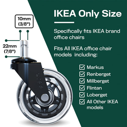 Die Original Rollerblade Bürostuhl Wheels Ikea Size