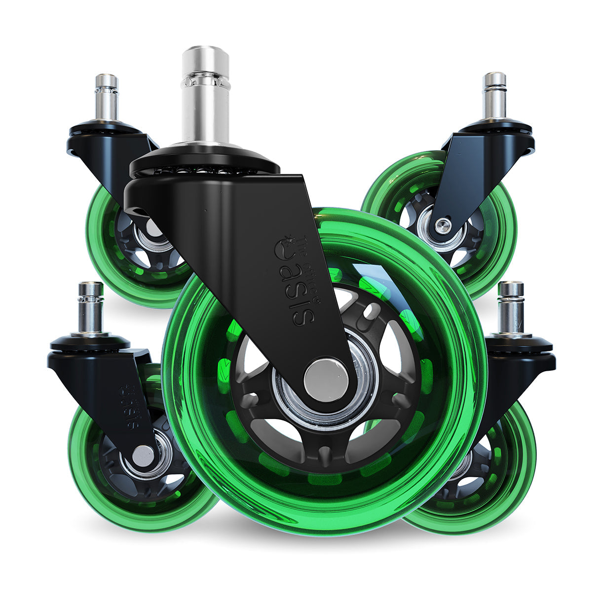 Das Original Rollerblade Bürostuhl Wheels Grün