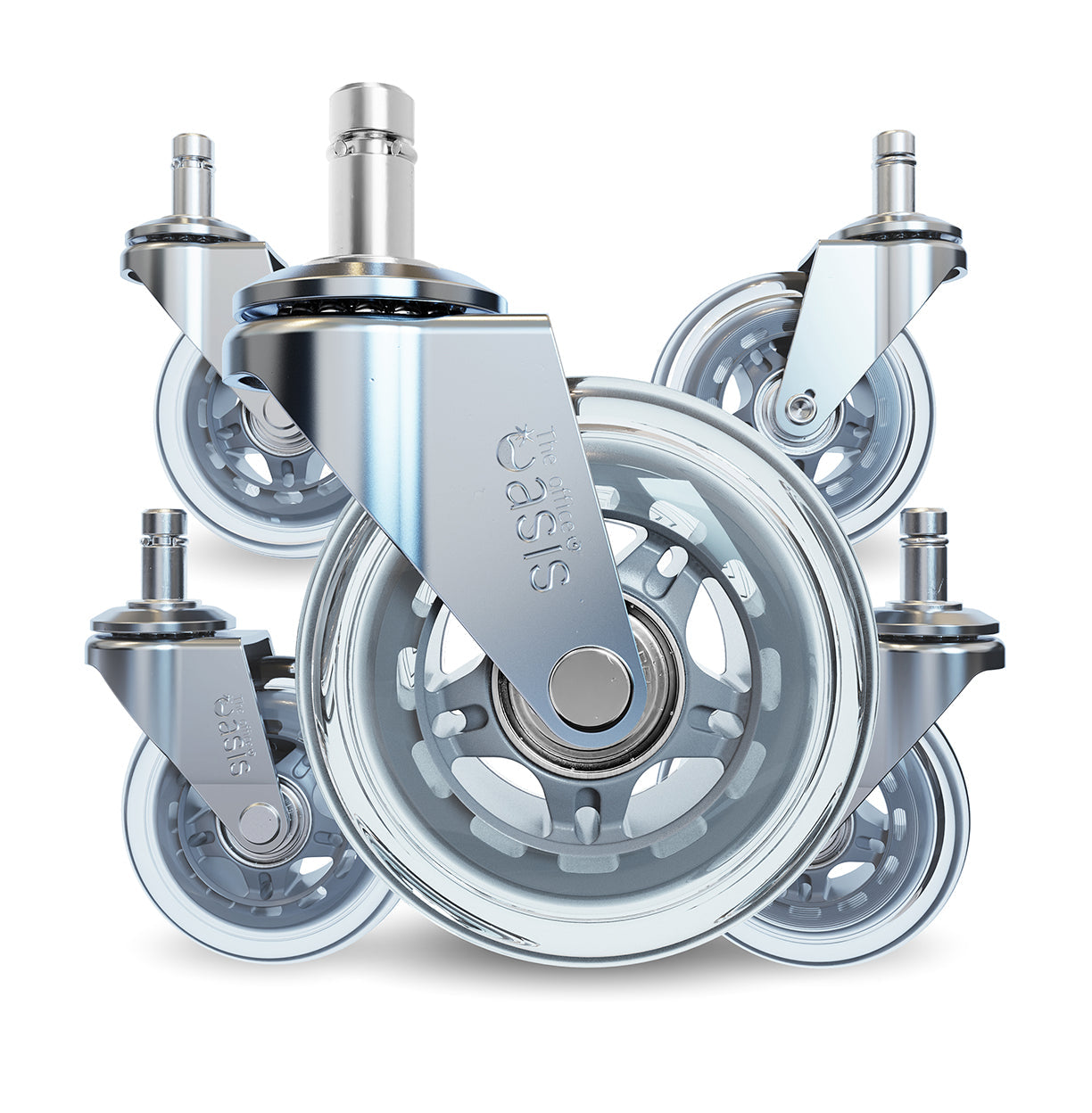 Das Original Rollerblade Bürostuhl Wheels Silber