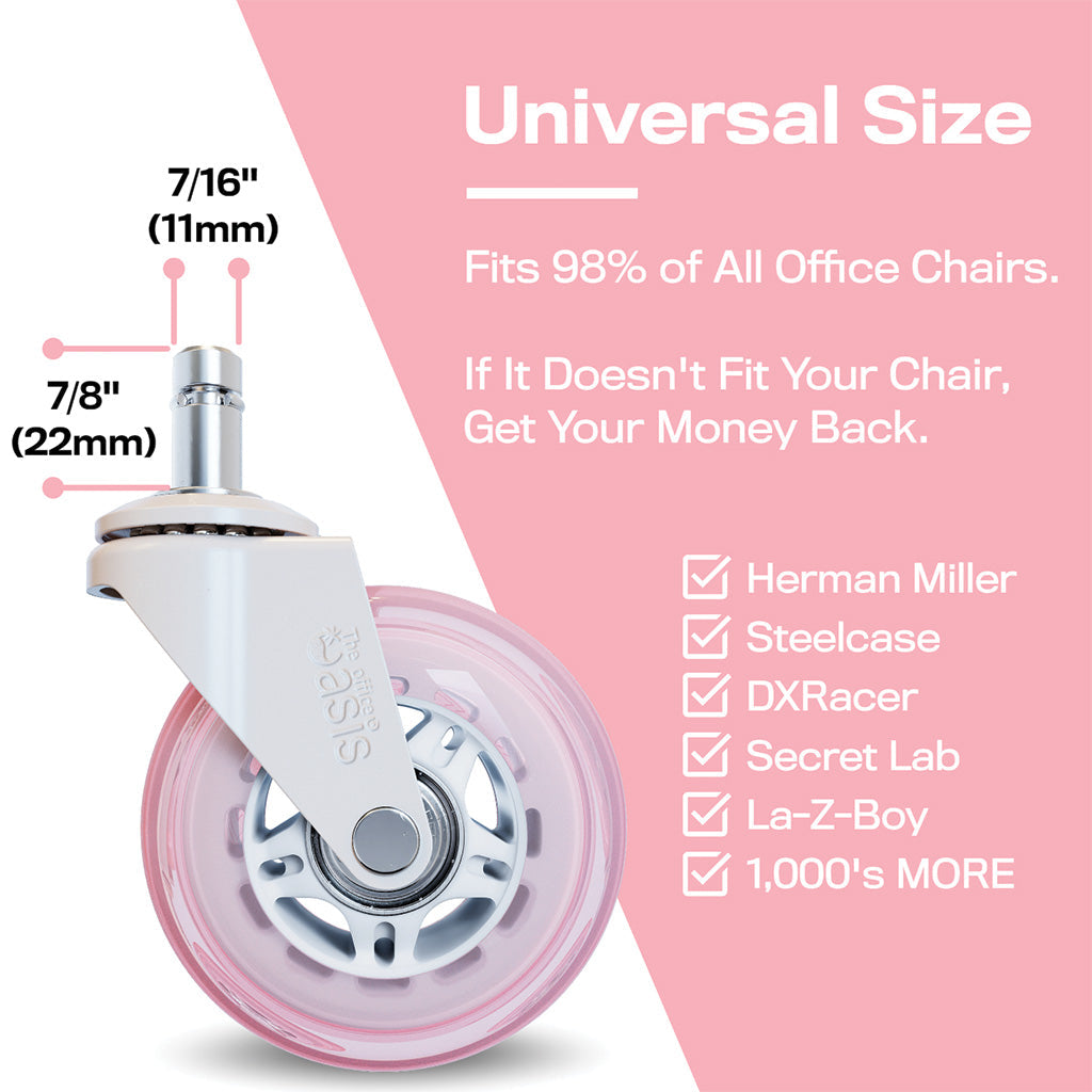Die Original Rollerblade Bürostuhl Wheels Rosa
