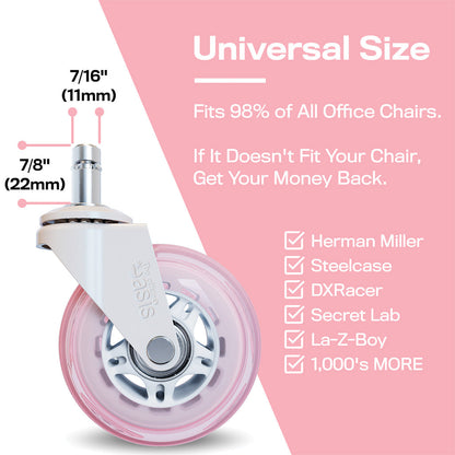 Die Original Rollerblade Bürostuhl Wheels Rosa