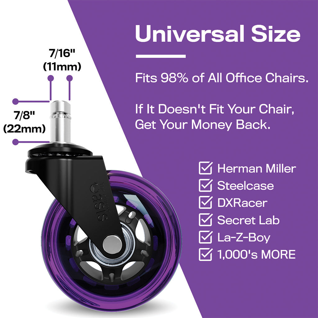 Die Original Rollerblade Bürostuhl Wheels Purple